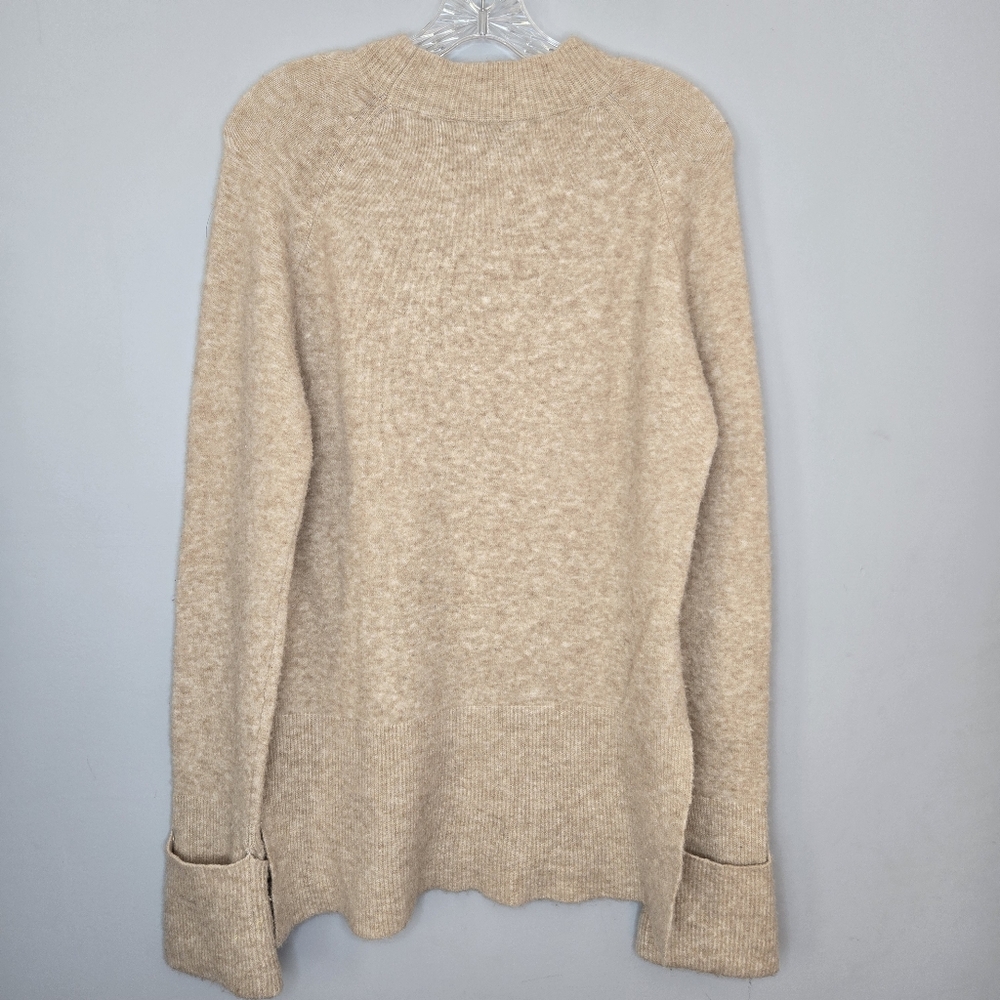 3.1 Phillip Lim Lofty Ragland Pullover Sweater Ecru Hi Low Wool Alpaca Sz Large - Picture 7 of 8
